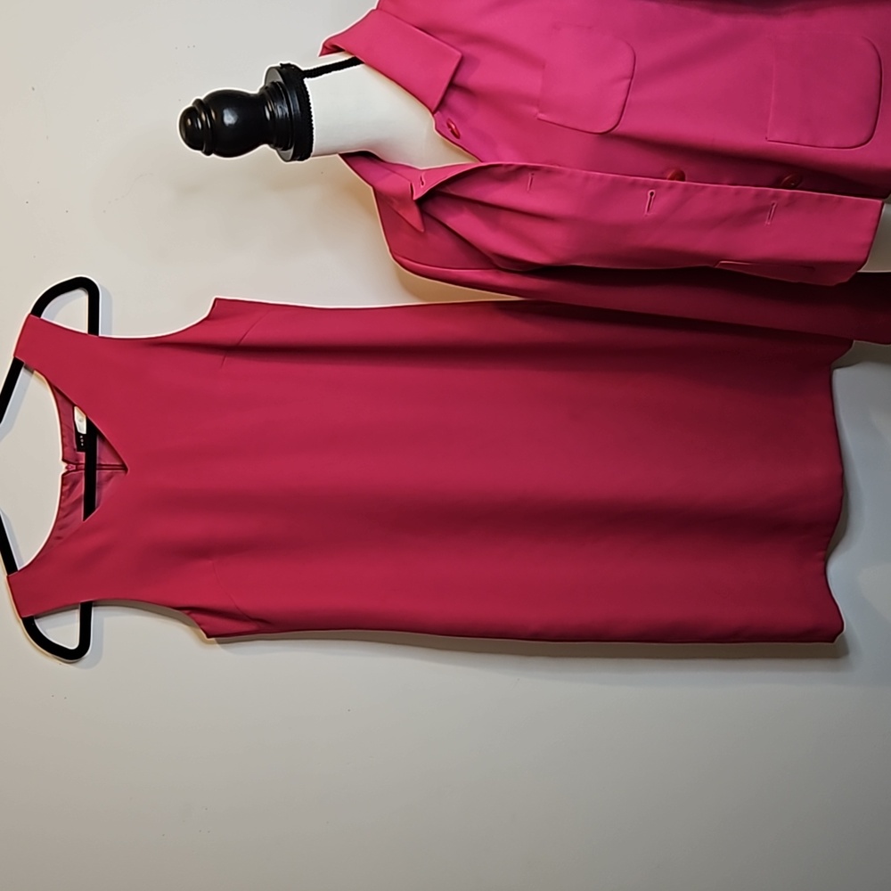 Morton Bernard Sleeveless Lined Dress w/Jacket Blazer Matching Set Size 4 #W-597